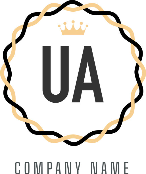 首字母ua王标志概念复古标志图片下载