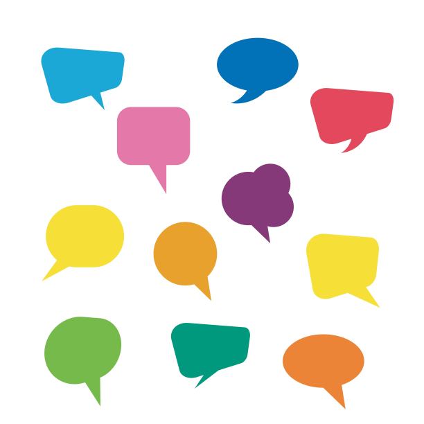 语音气泡图标矢量插图图片下载