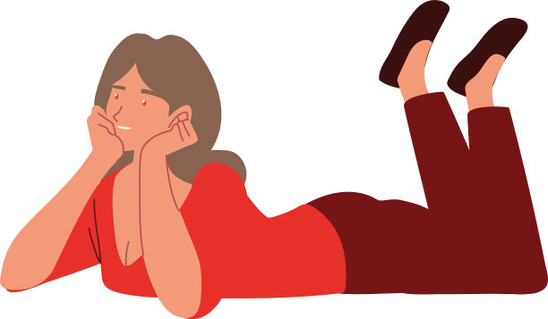 女人躺在地板上拖延图片下载