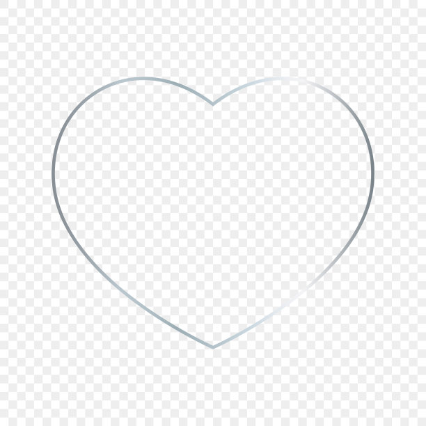 银光心形框架图片下载