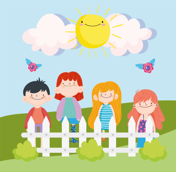 花园里的孩子们图片下载