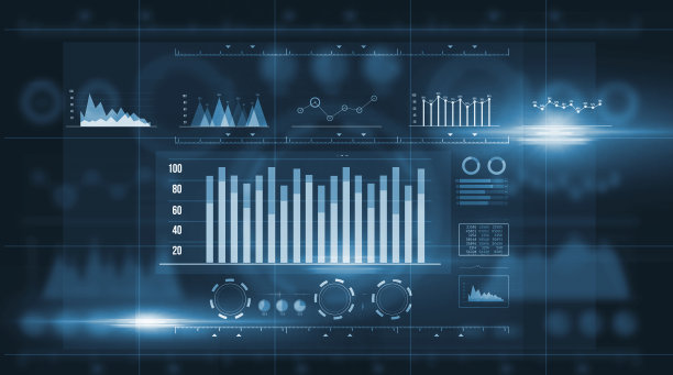 销售数据和经济增长图表。商业策略。抽象的图标。数字营销。未来商业投资信息技术。图片下载