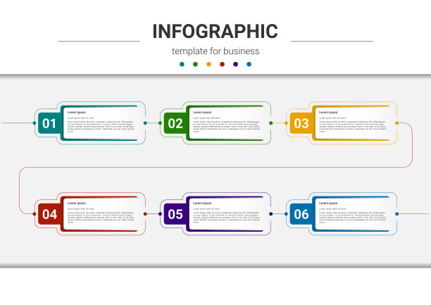 步骤时间表业务流程信息图元素模板设计图片下载