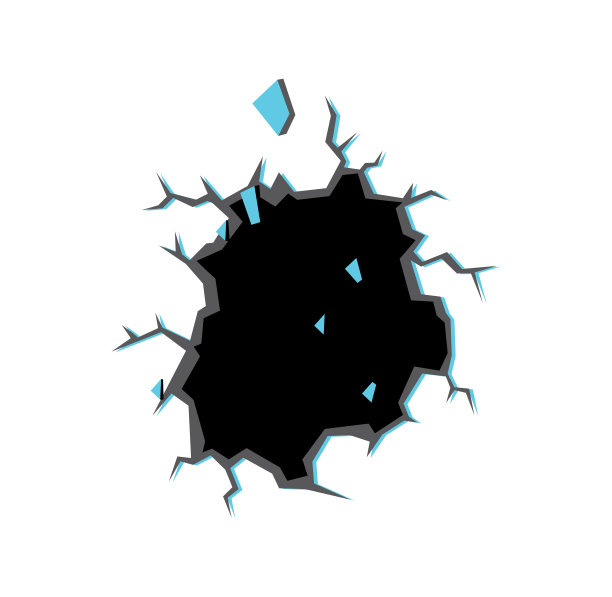 破碎墙体设计插图图片下载