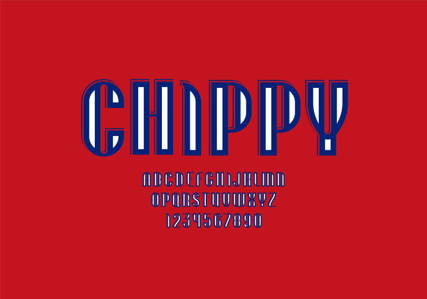 原创流行字体，字母表，现代大写拉丁字母从A到Z和阿拉伯数字从0到9为您设计，矢量插图10EPS图片下载