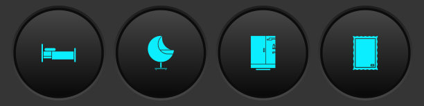 设置床扶手椅淋浴房和图片图标图片下载