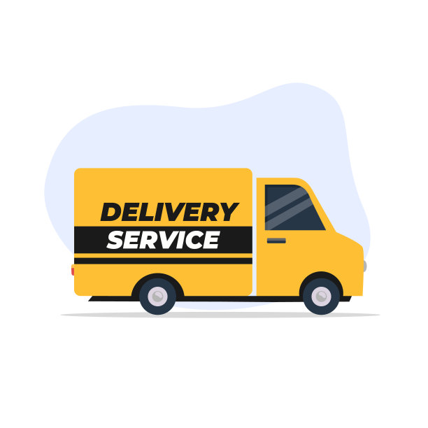 用于运送货物的卡车被隔离在白色背景上。图片下载