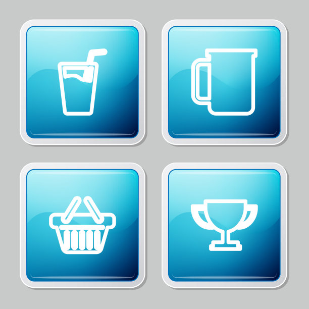 设置线玻璃与水咖啡杯购物图片下载