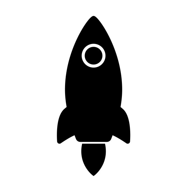 简单线条图标火箭创业标志图片下载