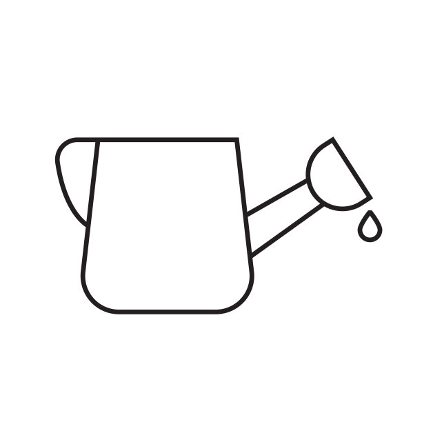 水可以简单的园艺图标在时尚的线图片下载