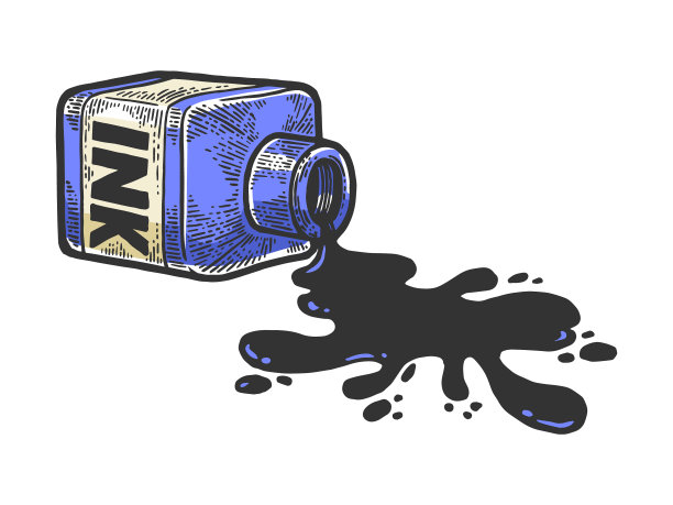 泼墨污迹草图图片下载