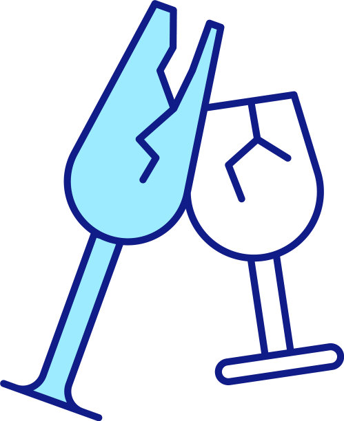 垃圾处理在家中蓝色RGB颜色图标图片下载