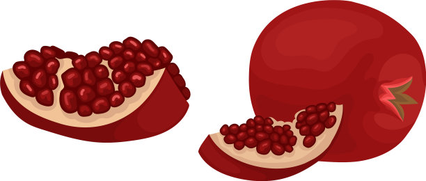 石榴果实，外皮红紫色，内有果肉图片下载