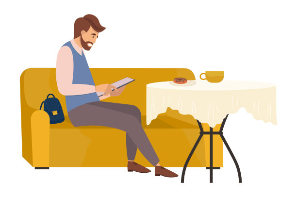 男人拿着菜单准备点菜男性图片下载