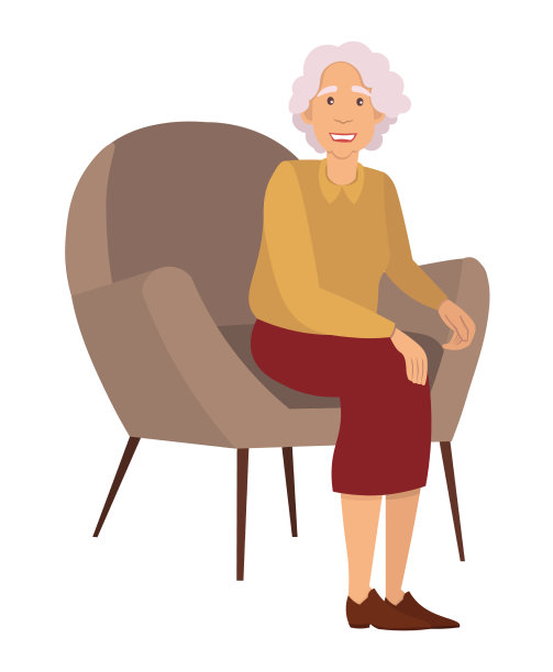 老年妇女孤立在白色背景下图片下载