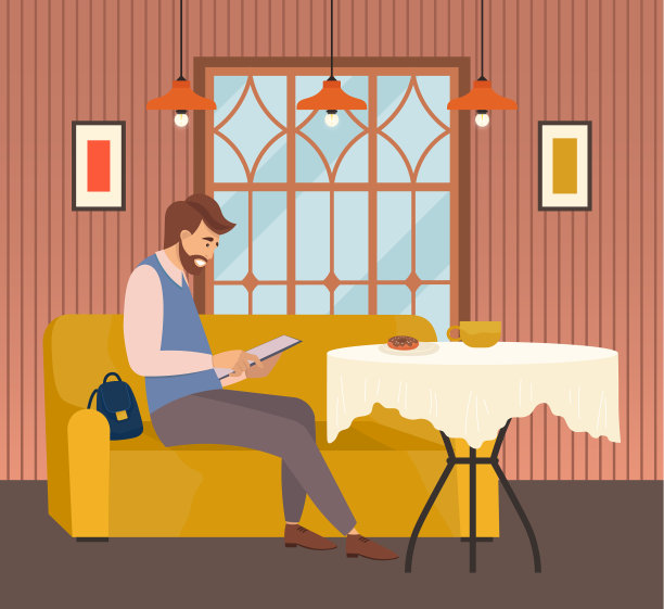 男人拿着菜单准备点菜男性图片下载