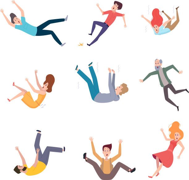 老年人跌倒在潮湿的地板上图片下载