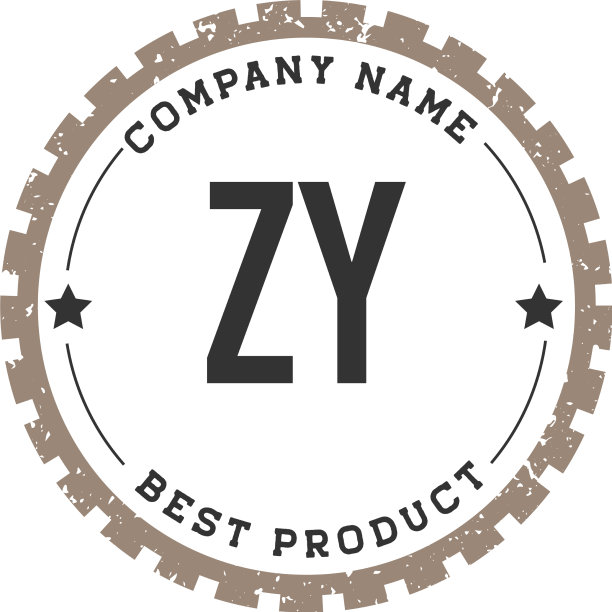 首字母ZY齿轮复古logo概念图片下载