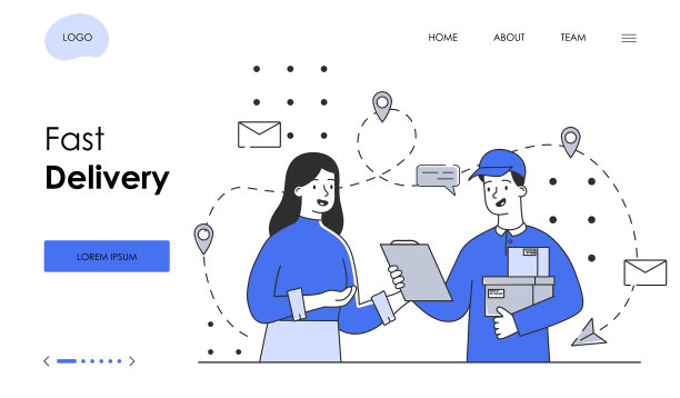 男性角色为女性送包裹图片下载