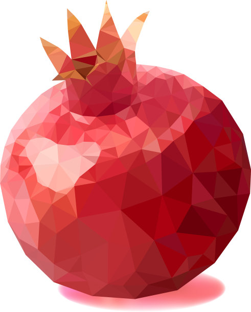 多边形几何形石榴石石榴图片下载