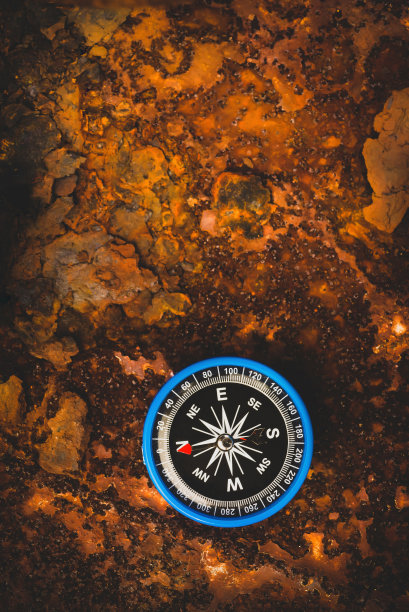 蓝色的指南针图片下载