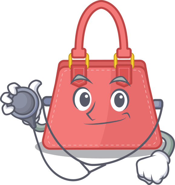 笑脸医生卡通人物女性手袋图片下载