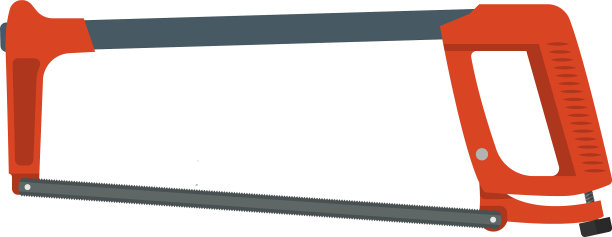 黑锯平面图标孤立在白色图片下载