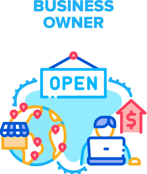 企业业主概念色彩图片下载