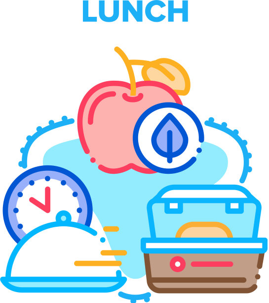 午餐菜肴菜肴概念色彩图片下载