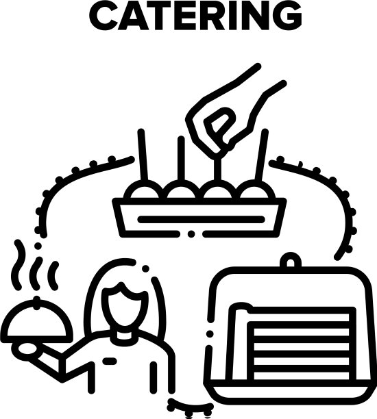 餐饮服务的黑色图片下载