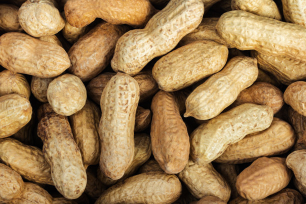 花生壳躺在表面特写照片。图片下载