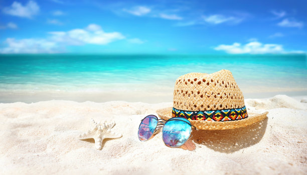 概念夏日海滩度假。图片下载