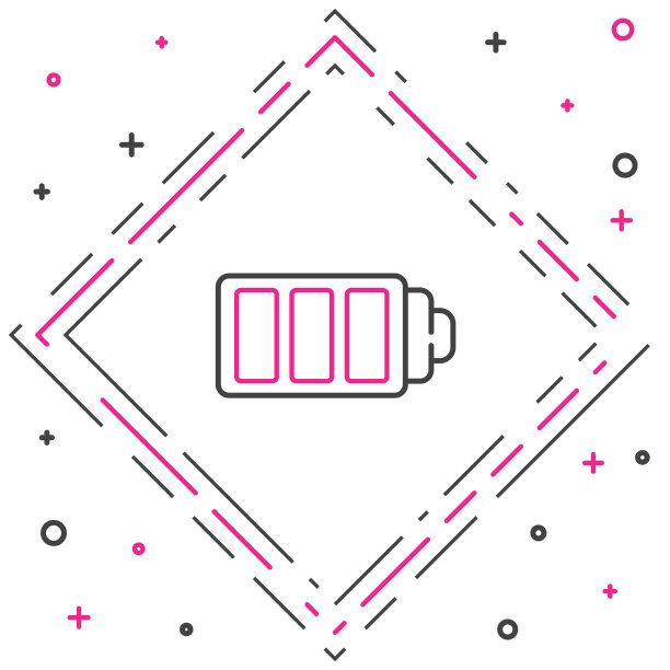 线电池充电水平指示灯图标隔离图片下载