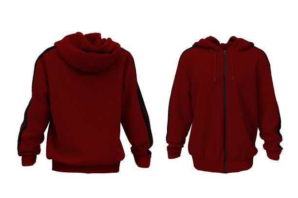 男士连帽夹克与拉链为您的设计模型为印花图片下载
