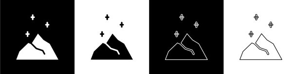 设置魔术粉图标隔离在黑色和白色图片下载