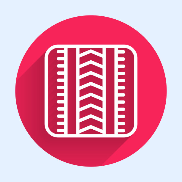 白线轮胎轨迹图标与长隔离图片下载