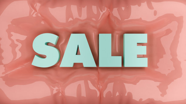 创意3D插图与一个词“销售”图片下载