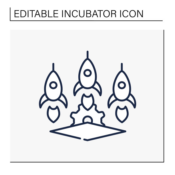 初创工作室的线条图标图片下载