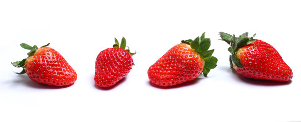 红色草莓莓在白色的背景孤立图片下载