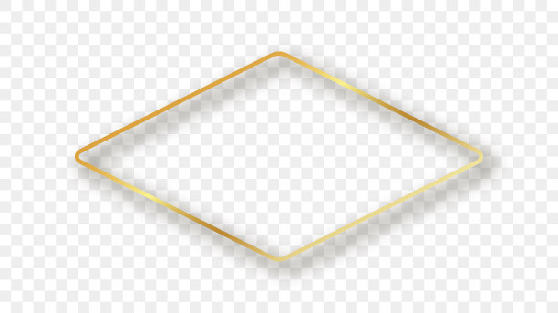 黄金发光圆形菱形框架图片下载