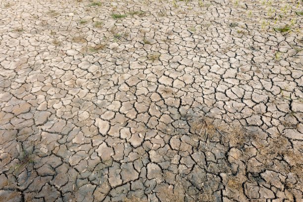 龟裂的陆地俯视图图片下载
