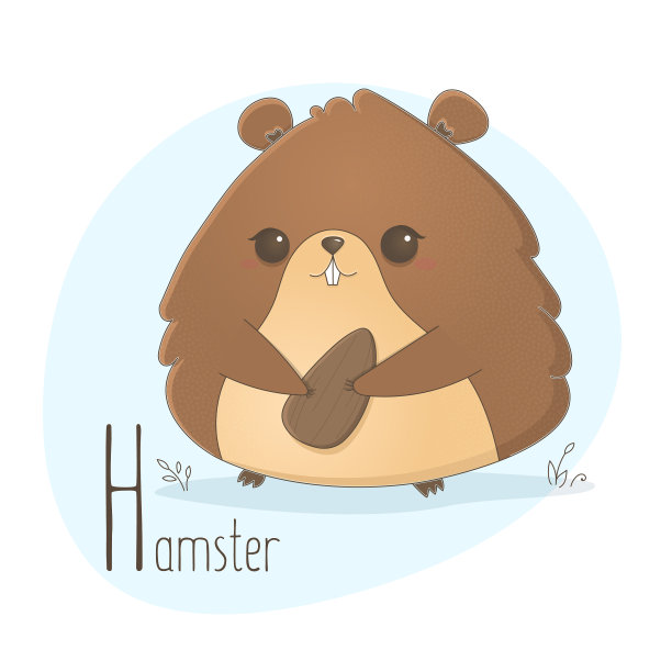 字母动物儿童仓鼠啮齿动物图片下载