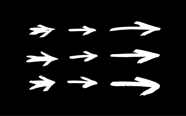 艺术垃圾箭头设置手绘绘画对象图片下载