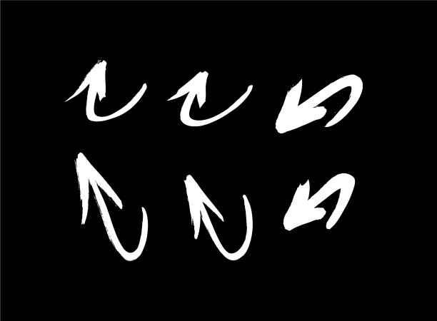 艺术垃圾箭头设置手绘绘画对象图片下载