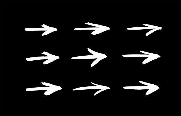 艺术垃圾箭头设置手绘绘画对象图片下载