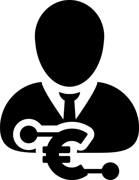 头像图标数字欧元货币与男性用户图片下载