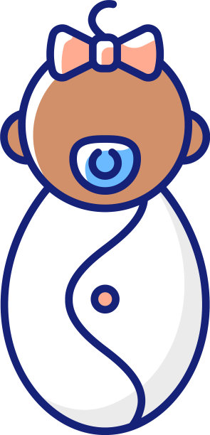 女性新生儿RGB颜色图标图片下载