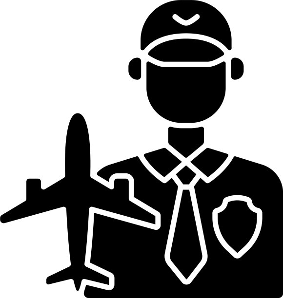 航空安全黑色符号图标图片下载