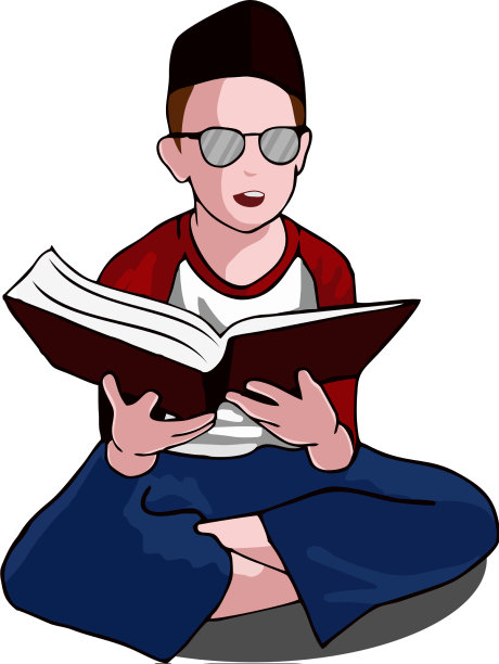 儿童读书戴帽设计图片下载