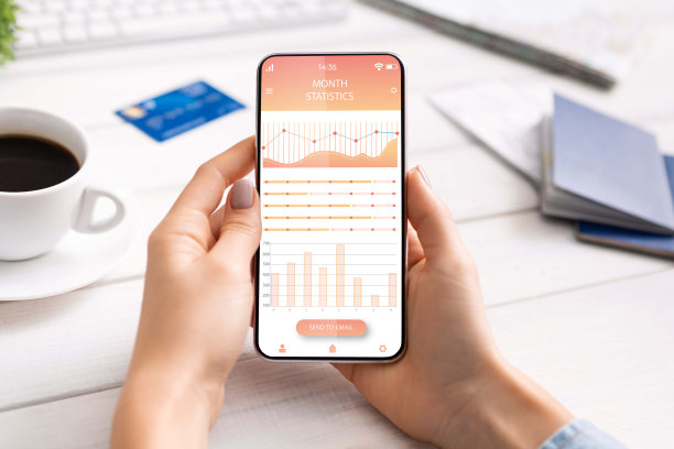 裁剪的商业妇女检查每月的开支统计数字图片下载